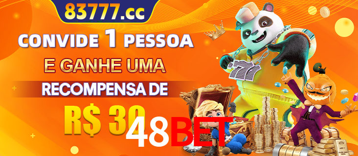 Banner institucional da 48bet sobre parceria de marcas e criação de uma marca de excelência, apresentando os mascotes de jogos populares como o Fortune Tiger.