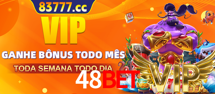 Banner promocional do 48bet oferecendo 100% de recompensas adicionais contínuas para quem fizer o login diário (Daily sign-in), com um mascote de coelho.