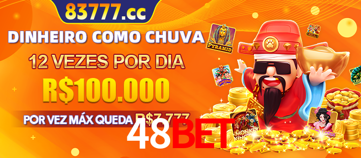 Banner do programa de recompensas Recomende para amigos do 48bet, detalhando os bônus por convidar amigos, com prêmios que chegam a R$288.888.